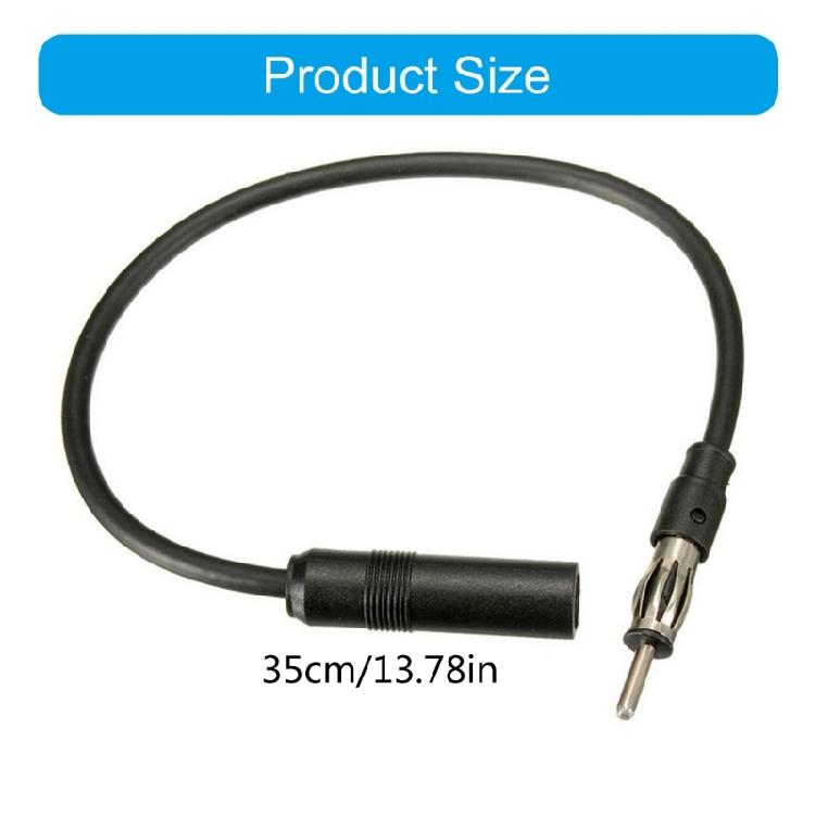 Car Radio Antenna Extension Adapter Cord, 35cm Cable Length for Better Signal Access Improved Reception In Remote Areas