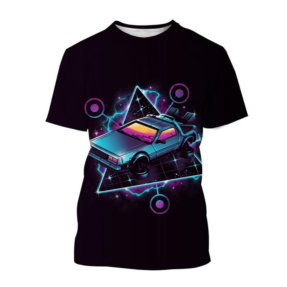 Summer fashion fantasy 3D printed movie short sleeved cool technology interstellar personality T-shirt