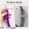 10PCS Cat Worm Toy, Replacement Cat Worm Toy Refills with Black String Cats Wand Attachments Worms Toys for Indoor Cats Kitten