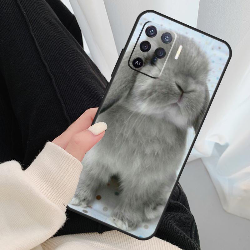 Baby Kaninchen Hasen Hülle Für Oppo A96 A76 A16 A60 A98 A58 A78 A18 A38 A80 A40 A77 A57 A17 A74 A54 A94 A15 A5 Pro