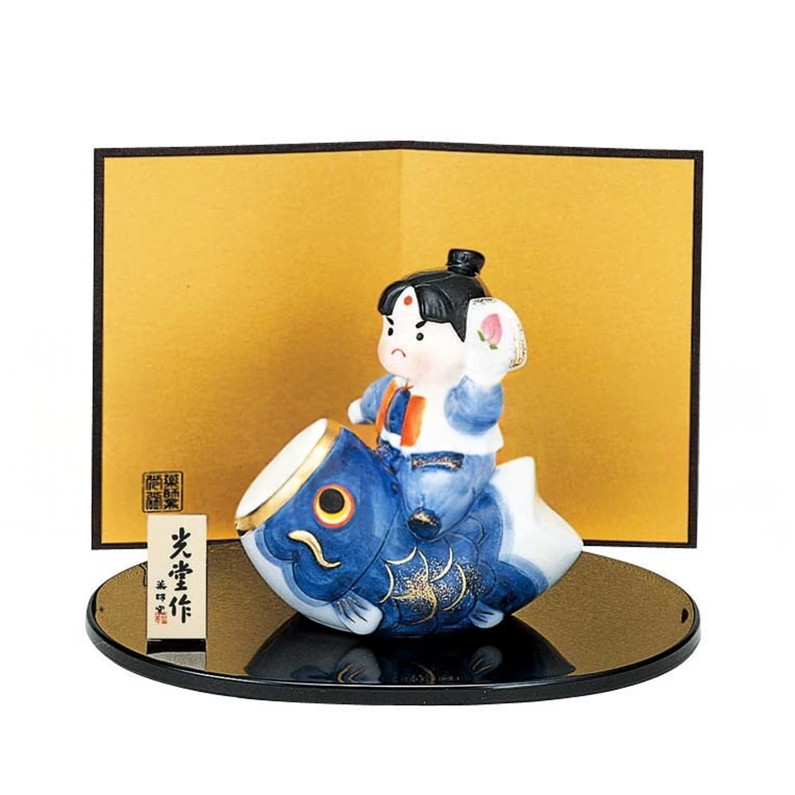 Yakushigama May Festival Dolls, Boys Festival, Dyed Brocade, Carp Streamer and Momotaro