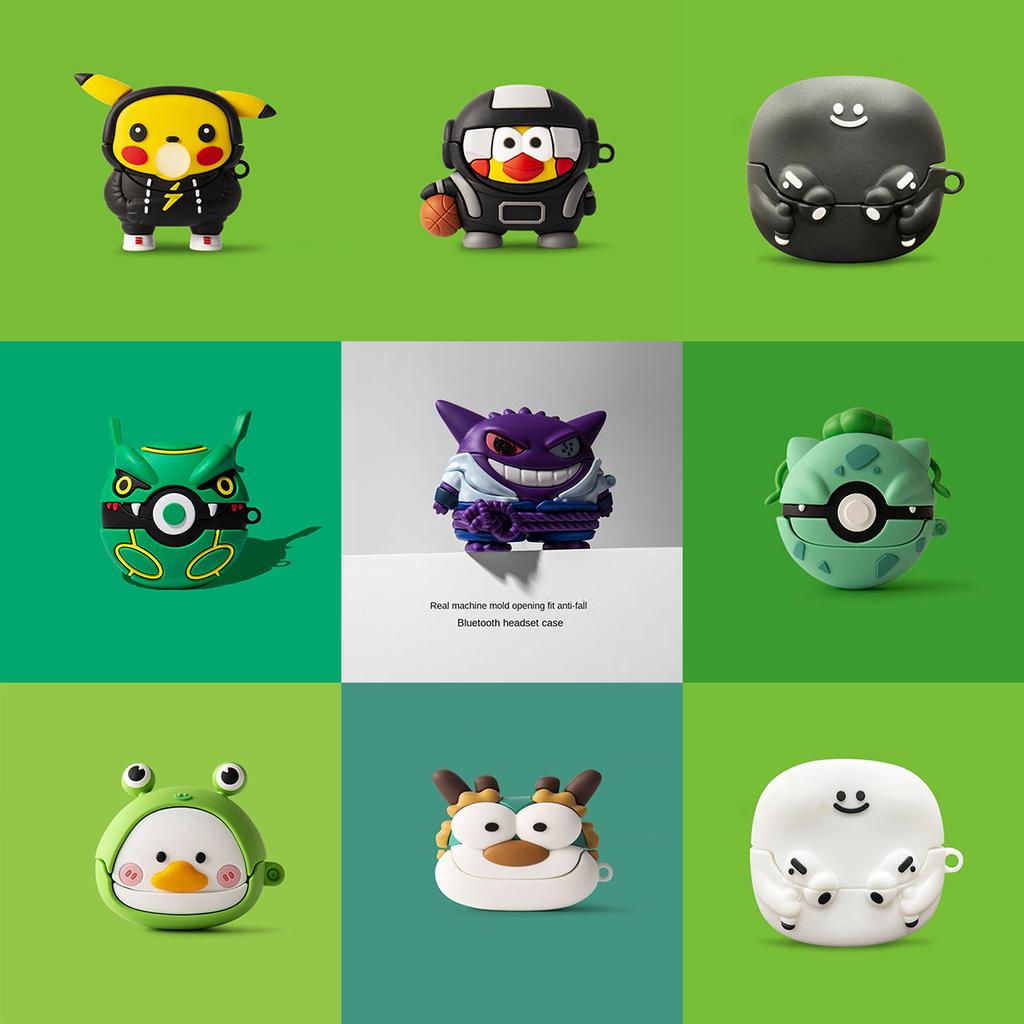 Silikonové pouzdro pro Baseus Bowie M2S 3D Kreslené Roztomilé Nárazuvzdorné Pouzdro Ochranný Kryt Baseus M2S Pro se Závěsem