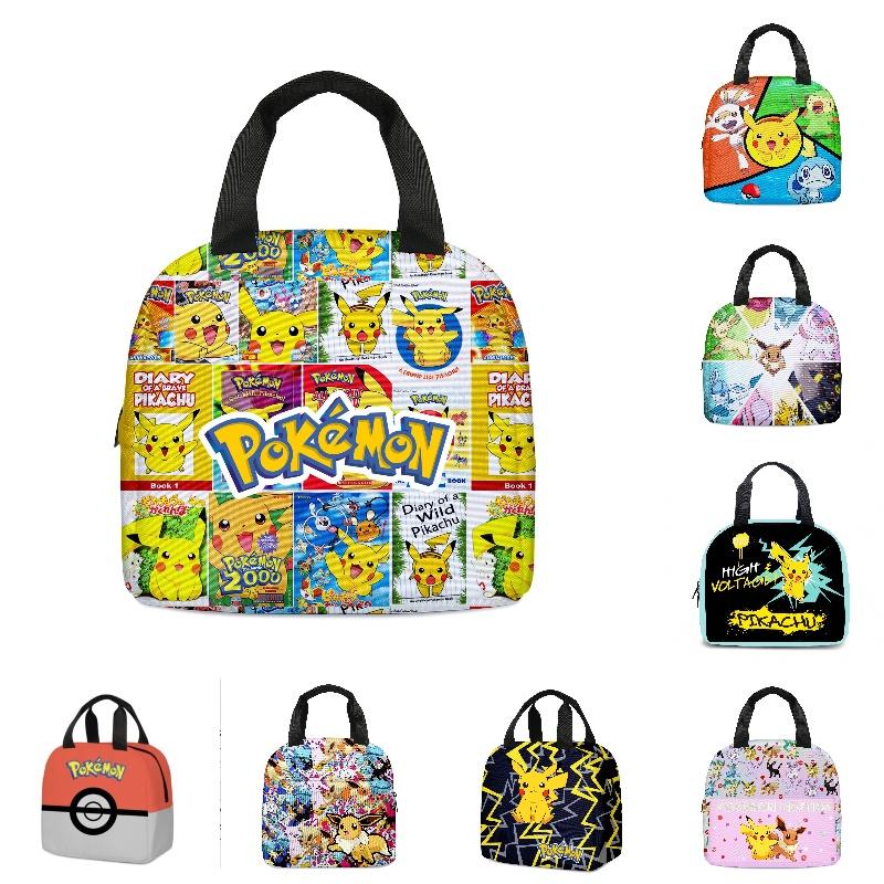 Niedliche Pikachu Pokemon Lunchtasche Cartoon Handtasche Kühltasche für Kinder Tragbar und stilvoll