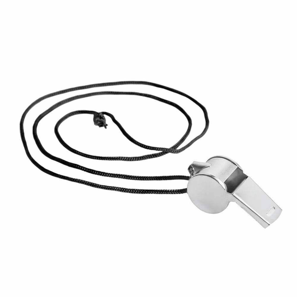 

With Rope Metal Whistle Stainless Steel Soccer Whistles Professional Referee Whistle Sports Events чорний