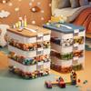 Building Blocks Toys Storage Box for Lids Brick Shaped Plastic Kids Bin Child Toy Containers Sundries Stackable Organizer
