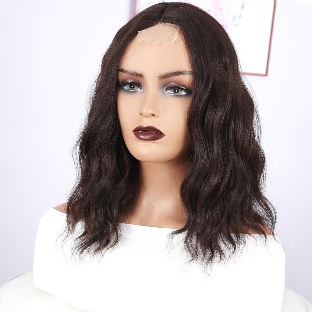 Wig Gradient Color Short Curly Hair Small Lace Female Wigs Synthetic High Temperature Silk Head