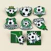 8PCS Elegant Soccer Themed Brooches Zinc Alloy Safety Corsage Pin Souvenir Perfect For Gifting And Event