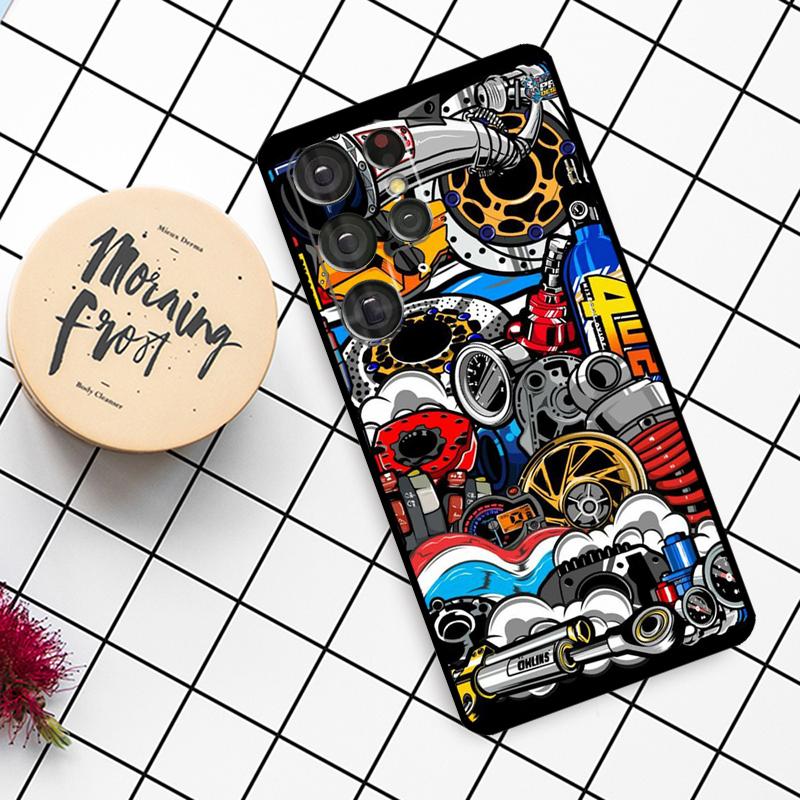 

Automobile Spare Parts Car Engine Case For Samsung Galaxy S24 FE S20 FE S21 S22 S23 S24 S25 Ultra S9 S10 S25 Plus Phone Cover Galaxy S22Ultra