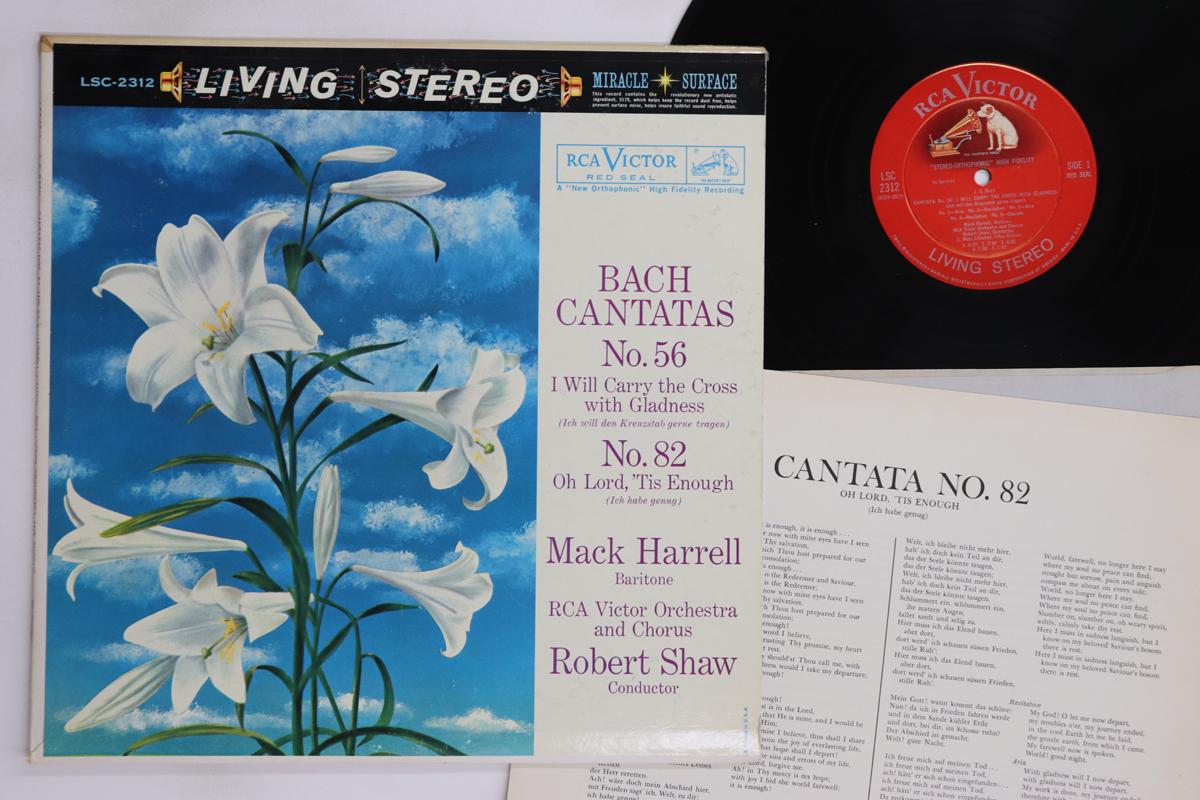 

LP Record MACK HARREL, ROBERT SHAW, RCA VICTO - Bach Cantata No56 I Will Carry The LSC2312 RCA VICTOR 1960 US Classical Used