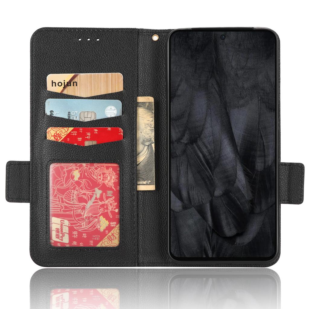 For Google Pixel 8 Pro Litchi Texture Wallet Case PU Leather Stand Magnetic Protective Phone Cover
