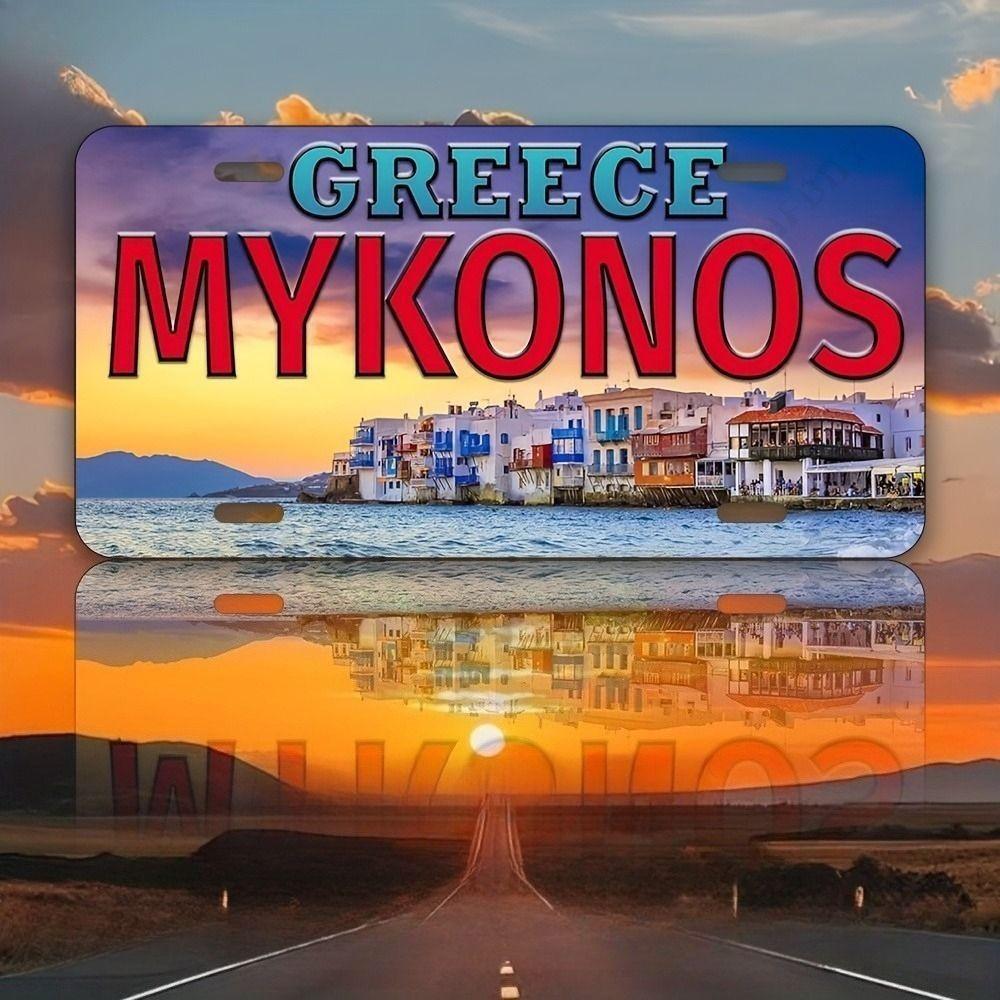 Souvenir Number for the Car , Car Number Plate for Interior Decoration, Metal, 15x30 Cm