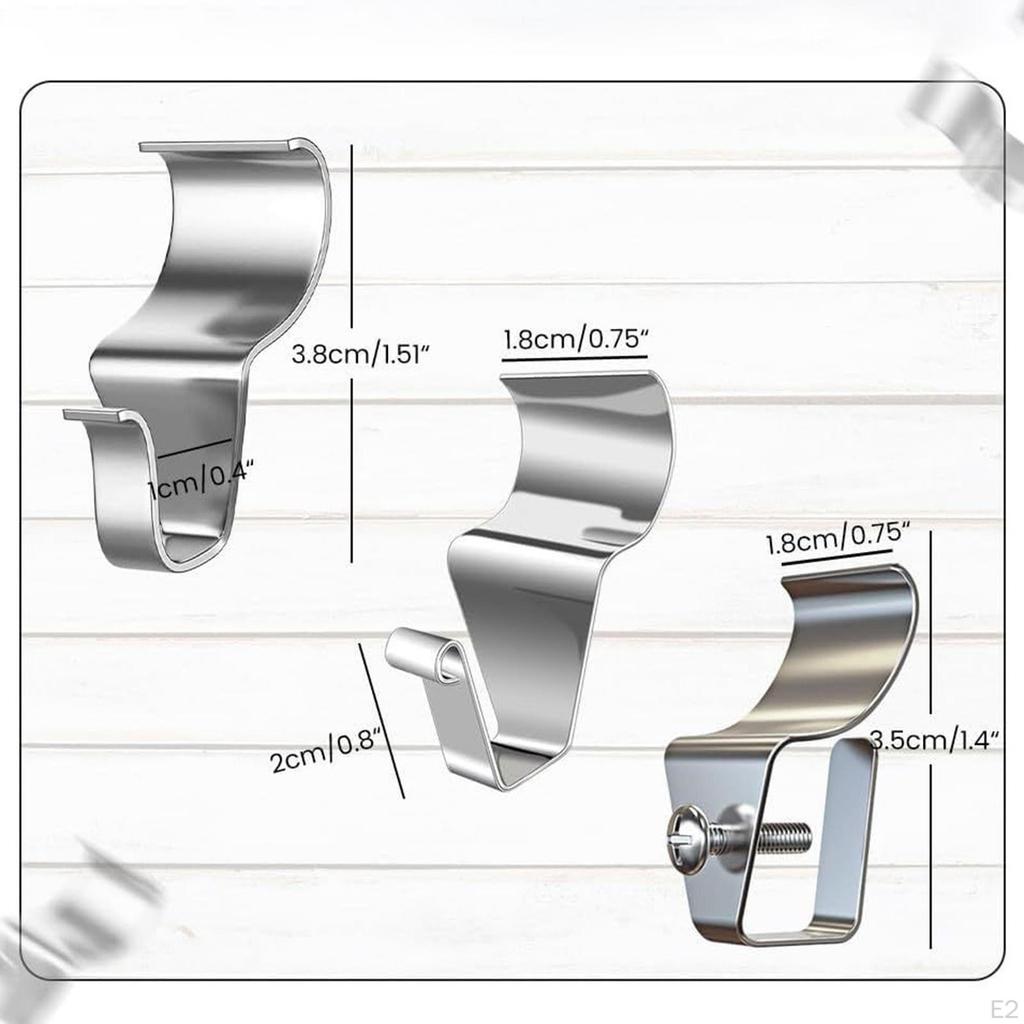 5 Pieces Hooks for Siding Clips Stainless Steel Decorative Hanging Hangers