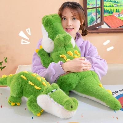 Büyük Timsah Sarılma Yastığı Yeşil Dev Peluş Hayvan Bebek Oyuncak Çocuklar ve Yetişkinler İçin Yumuşak Peluş Vücut Yastığı