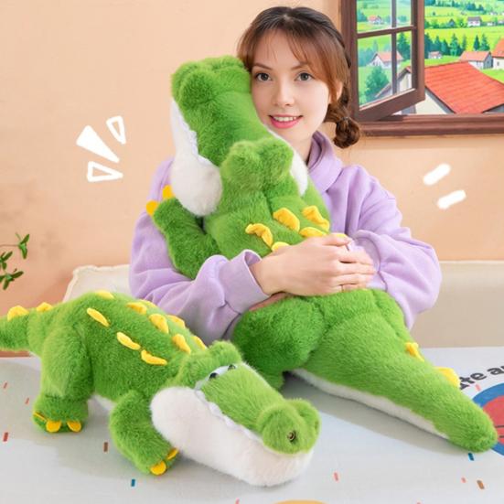 Large Crocodile Hugging Pillow Green Giant Stuffed Animal Doll Toy Soft Plush Body Pillow for Kids And Adults