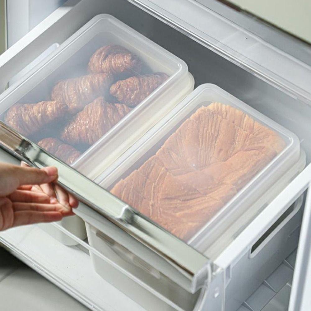 Practical Plastic Toast Box Sealed Fresh Keeping Bread Storage Box with Lid Vegetable Fruit Storage Container Kitchen