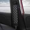Diamond Pattern Leather Seat Belt & Shoulder Pad Set for Child Safety
