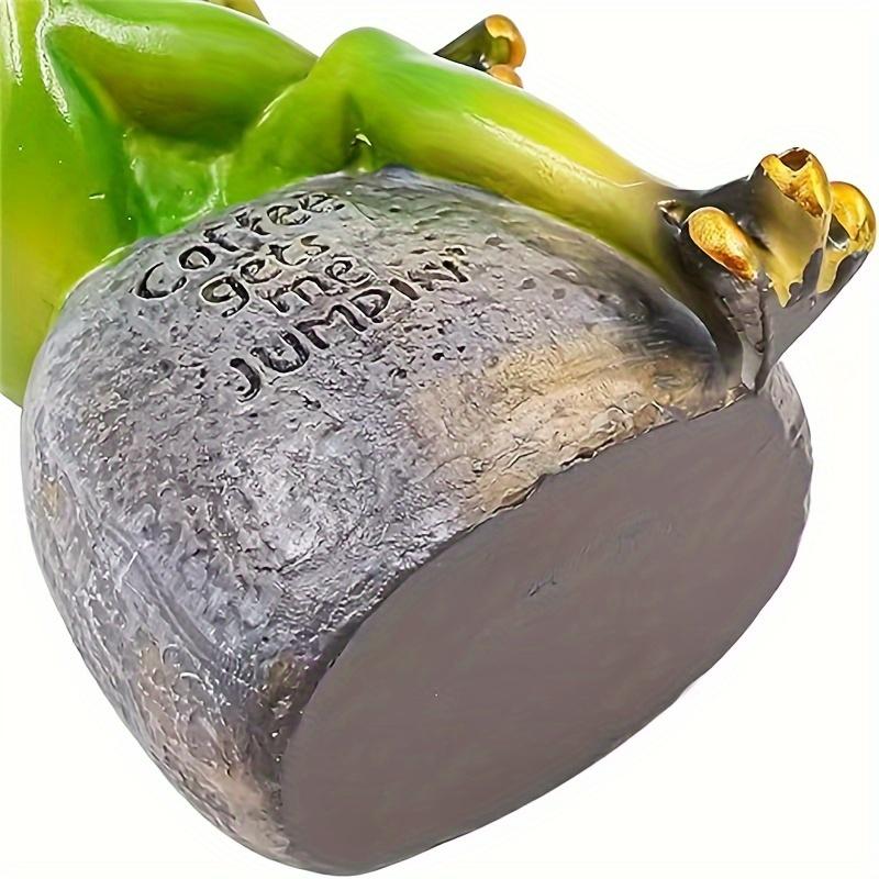 1pc resin patio lawn decoration desktop balcony home furnishings cartoon animal frog statue garden