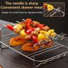 Stainless Steel Air Fryer Baking Rack Stackable Barbecue Mesh Pan Multipurpose Skewer Rack Home Air Fryer Rack Accessories