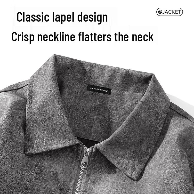 Mark Fairwhale Herren PU Lederjacke im amerikanischen Stil