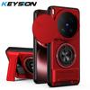 KEYSION Magnetic Phone Case for VIVO X300 Ultra 5G Slide Camera Lens Protection Upright Stand 360° Ring Shockproof Back Cover
