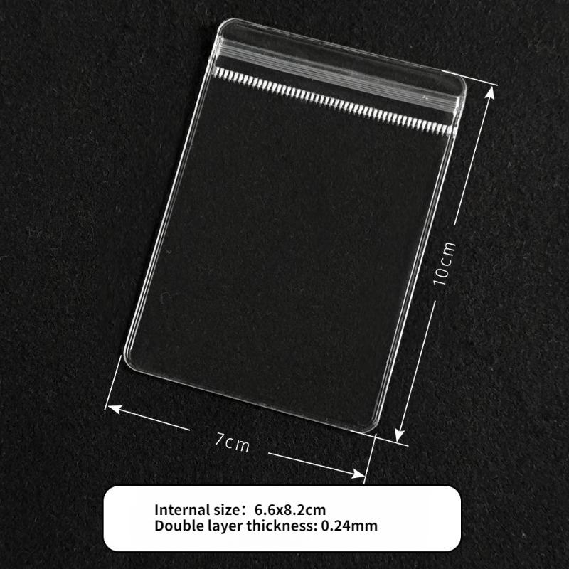 100pcs PVC Self Sealing Bag Thicken Highly Transparent and Scratch Resistant Plastic Pouchs Jewelry Brooch Bracelet Storage Packaging Pockets