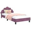 Children S Bed Frame with Headboard Purple 90 X 200 Cm Velvet