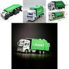 Colorful Diecast Garbage Truck Toy With Trash Bin For Kids Boys Xmas Gift