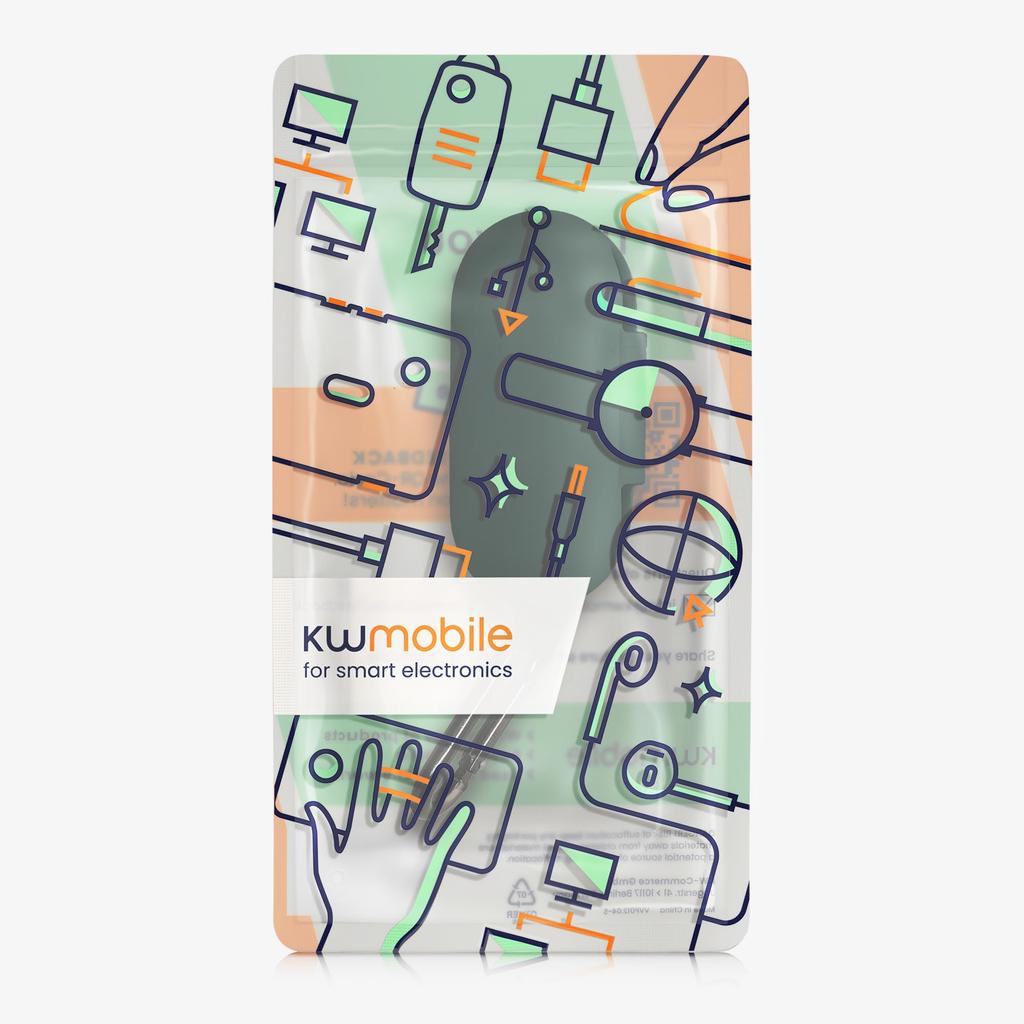 Kwmobile Earphone Case for Sony Wireless Drop Dark Green WF-C700N - Earphones, Silicone, Protection,