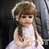Fashion Reborn Baby Dolls 55 Cm Girl Bebe Babies Doll Rooted Hairstyle Realistic Princess Full Silicone Vinyl Body Birthday Christmas Gift Toys