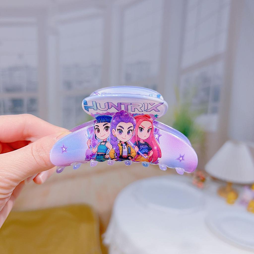 Plastichair accessories for K-pop demon girl group hair clips in animation, designed with a girlish heart, suitable for hair styling