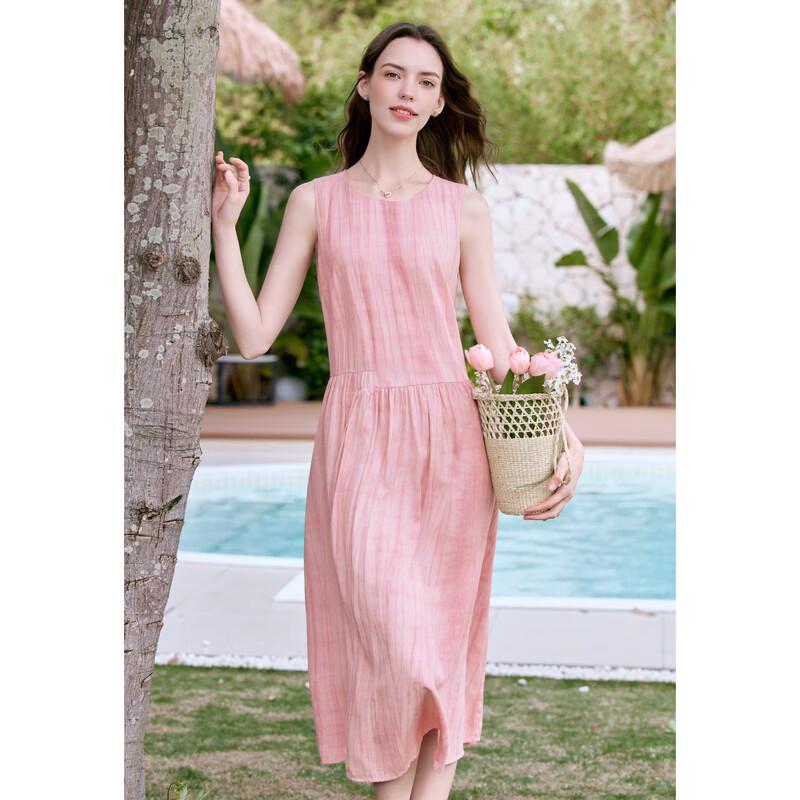 Betu Women's Mist Rose Tie-Dye Sleeveless Vest Dress
