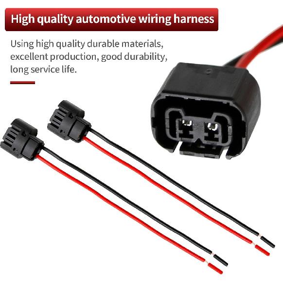 5202 PS24W H16 Female Wire Pigtail Two Harness Fog Light Bulb Connector Plug (PS24W 5202 H16)