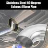 X Autohaux 2 Pc 1.25" 90 Degree Stainless Steel Car Exhaust Elbow Pipe 0.06" Thickness