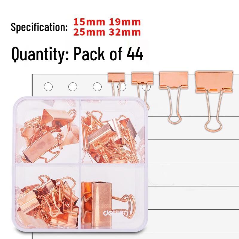 Deli Rose Gold Stationery Clip and Pin Assortment