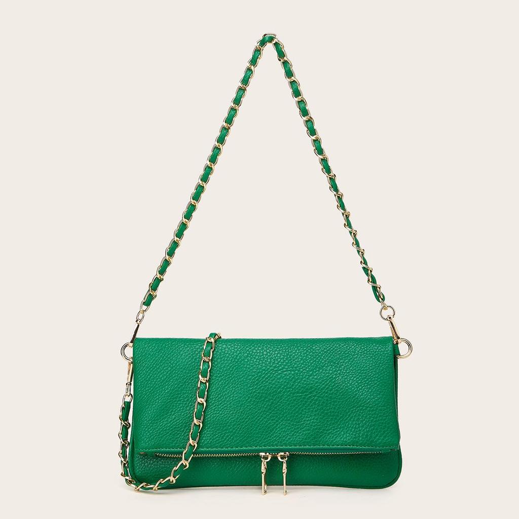 Lychee Pattern Underarm Chain Bag - Women's High-End Fashion 2025, Small Square Crossbody/Shoulder Bag