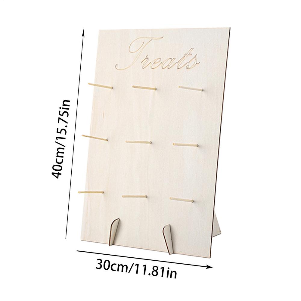 

Wooden Donut Stand Wedding Decoration Wall Dessert Doughnut Table Holder Baby Shower Birthday Party Table Decor Supplies