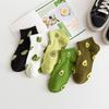 5 Pairs Frühling Sommer Frauen Socken Cartoon Avocado Kausalen Kurze Socke Stickerei Atmungsaktive Lustige Socke Harajuku Weibliche Knöchel Socken