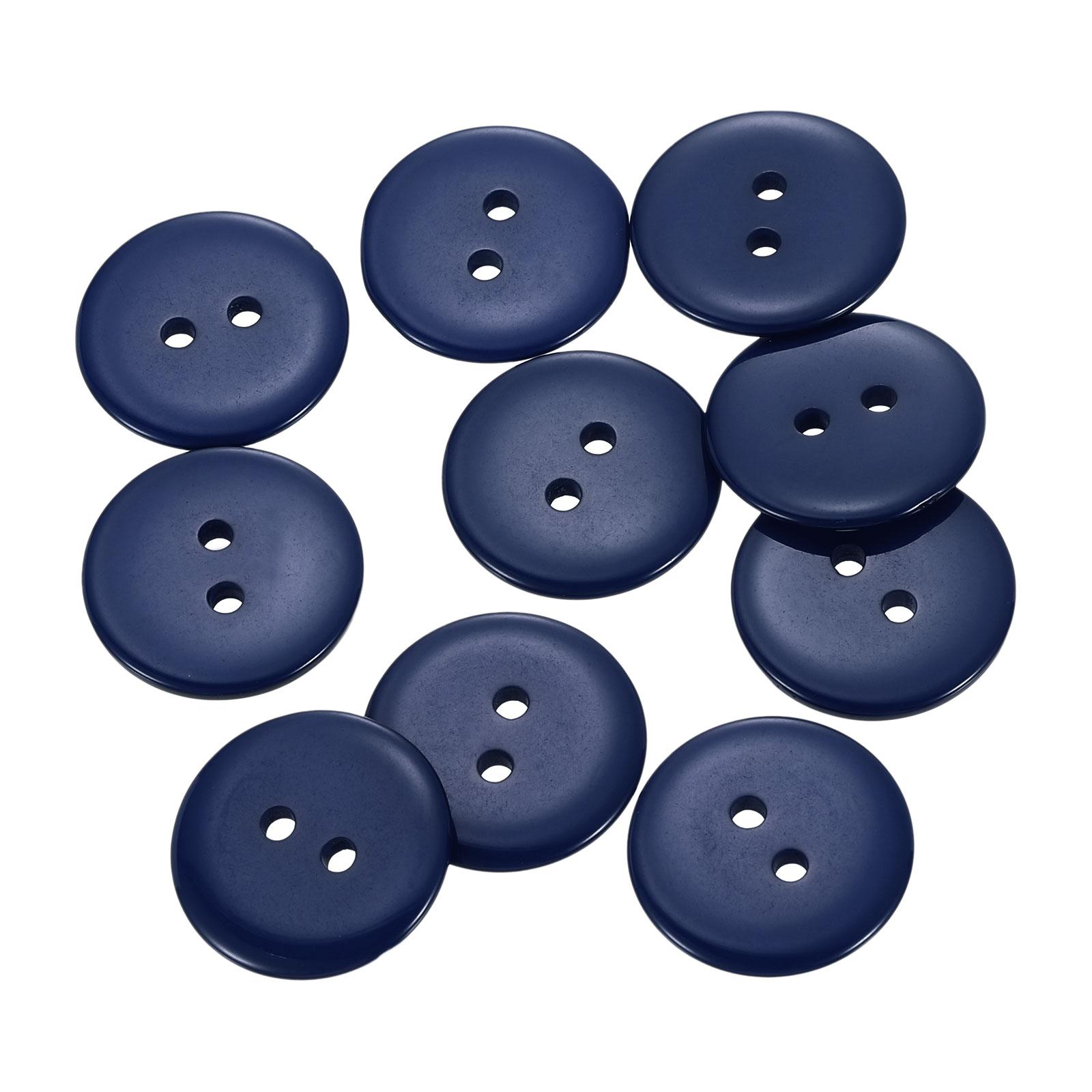 

10pcs 20mm Sewing Button Color Resin Cat Eye Button 2 Holes Round Craft Replacement Buttons for Clothing DIY Crafts Decor midnight синього кольору