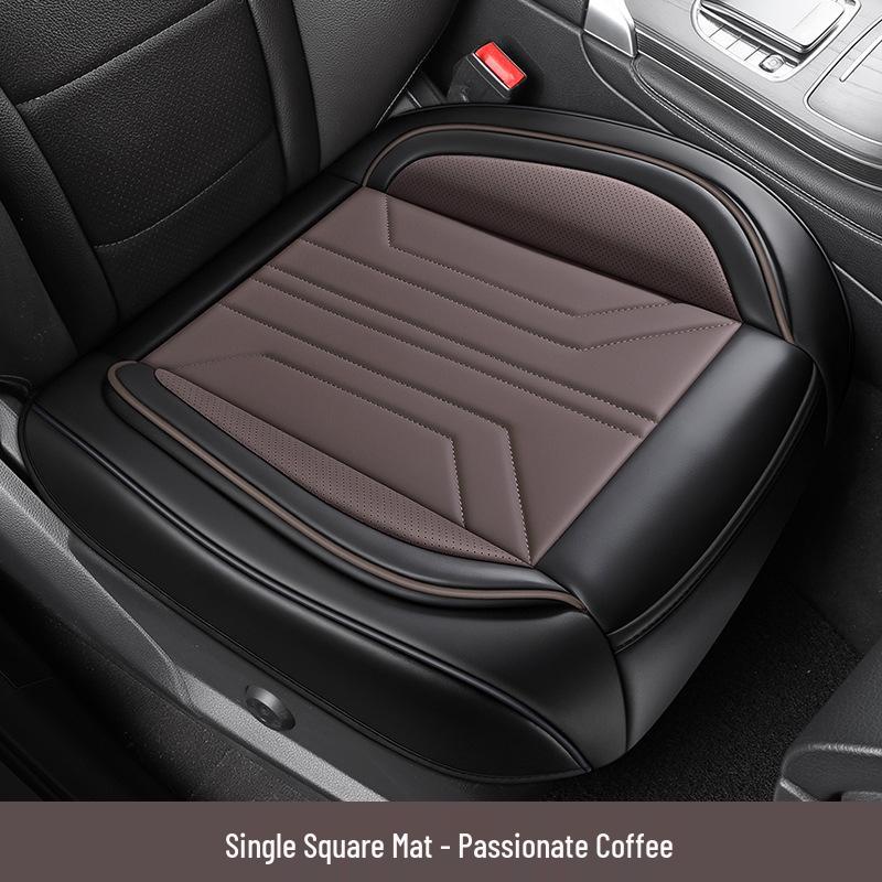 Universal All-Season Leather Car Seat Cushion for SUVs, Off-Road, Sedans, and Trucks