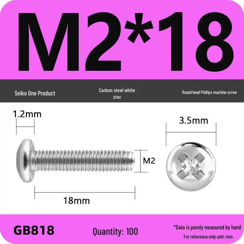 4.8 Grade Galvanized Phillips Round Head Screw (M2-M8)