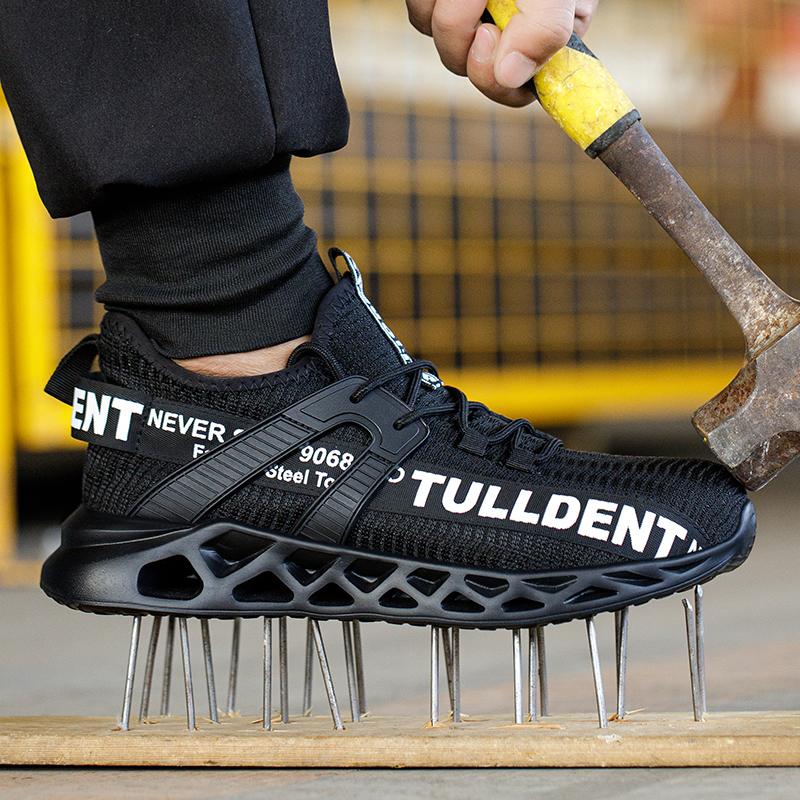Men's Safety Steel Toe Boots, Work Sneakers With Anti-impact And Anti-piercing Features, Indestructible Protective Shoes For Men
