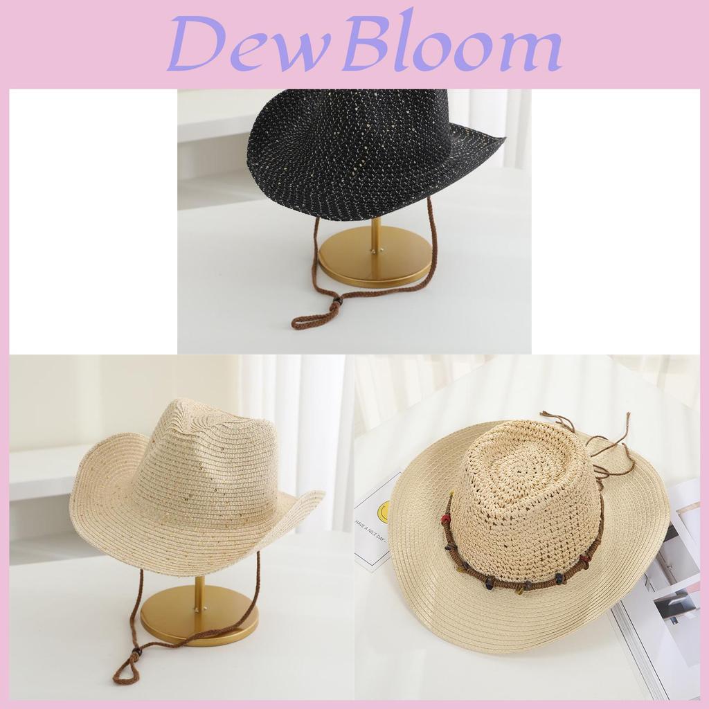 Western Cowboy Sun Hat With Large Brim For Beach Outdoor Sun Protection