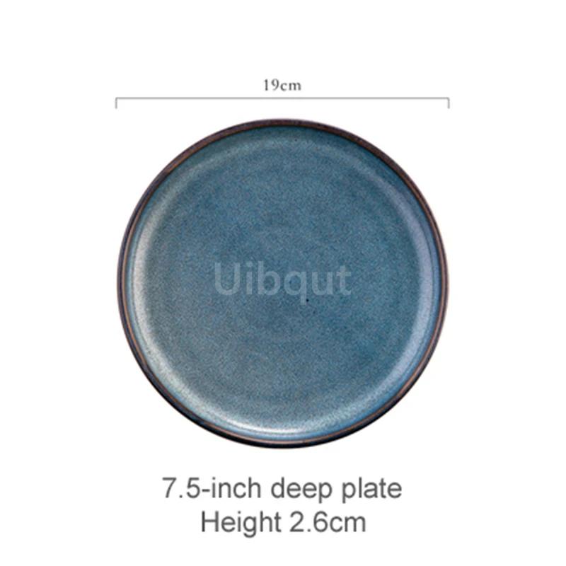 

Creative and beautiful ceramic plates serving plate Retro tableware Western plate With steak for breakfast plates Japanese plate