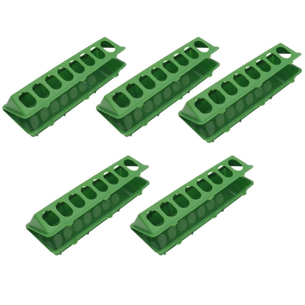 5Set Bird Feeding Trough Thicken Birdcage Hanging Feeder Bowl Box Feeding AccessoryGreen