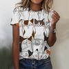 New Cute Cat T-Shirts Animal Kitten 3D Print Women's Summer O-Neck Short Sleeves T Shirt Y2k Harajuku Tees Tops Female Clothing