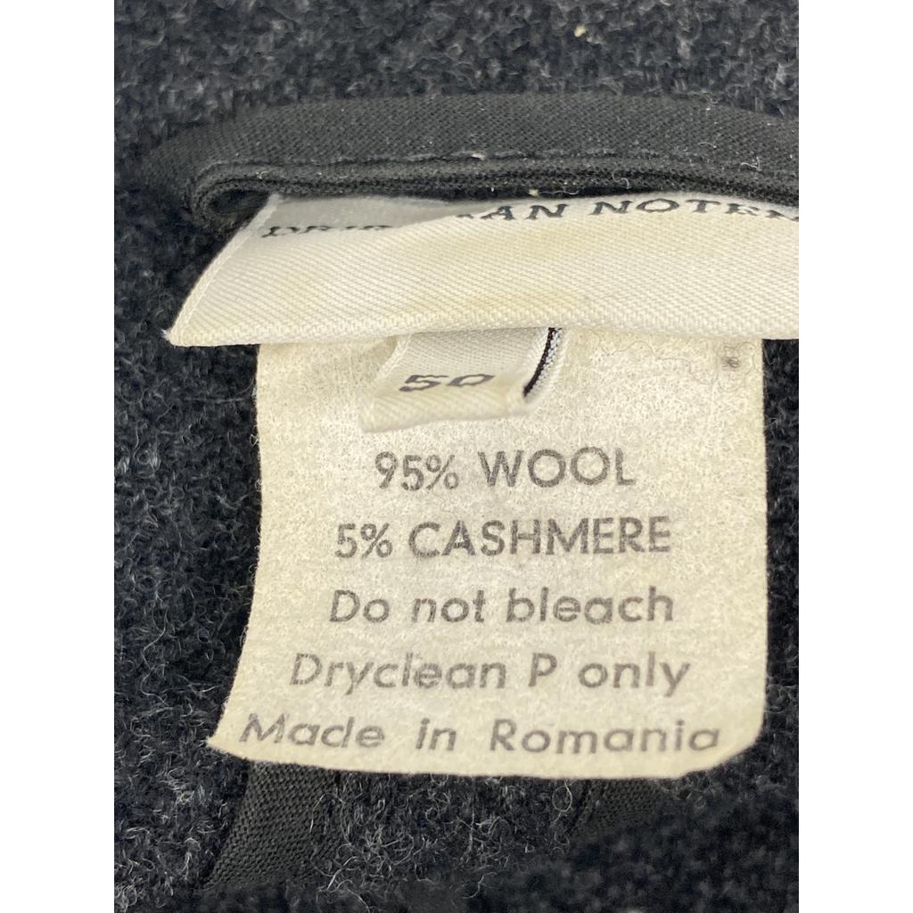 Dries Van Noten [Archiv] 1990-Frühe 2000er Leica-Ära Schwarze Wollstickerei Jacke Jacke 50 schwarzGebraucht