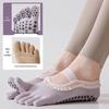 Ballet Style Non-Slip Yoga Socks with Lace Open-Back Toes and Silicone Grip