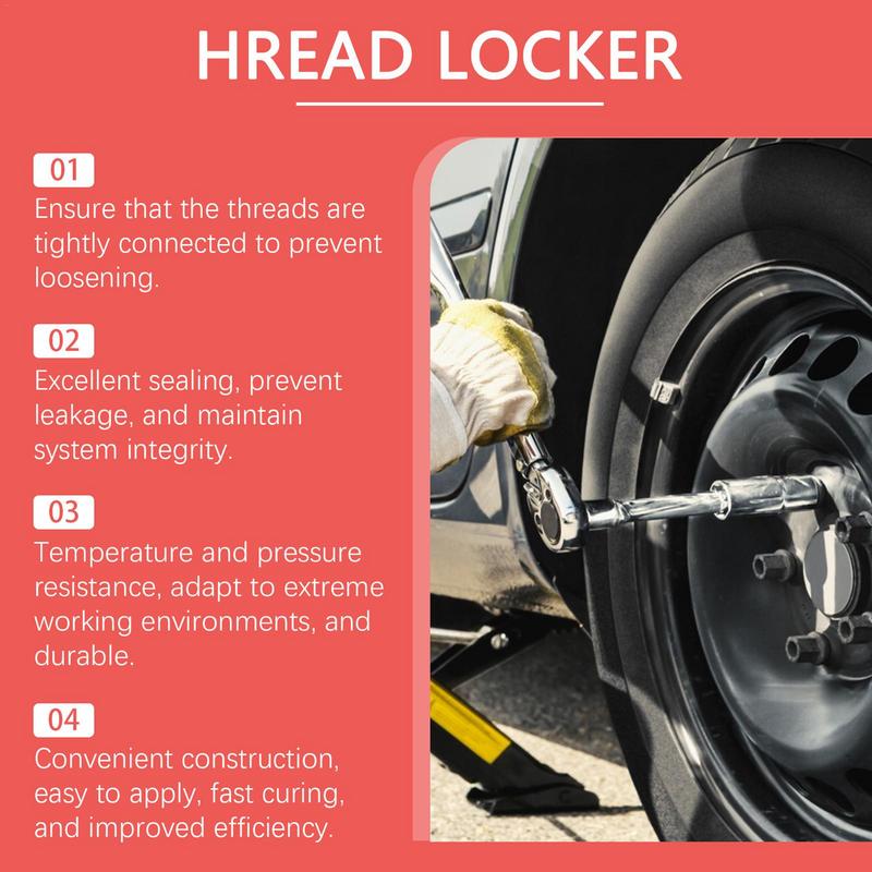 Etanșant de blocare a filetului 50 ml Încuietoare de piulițe/șuruburi Sigilant de blocare a filetelor pentru vehicule Dispozitiv de blocare a filetelor metalice pentru elemente de fixare Metale și șuruburi