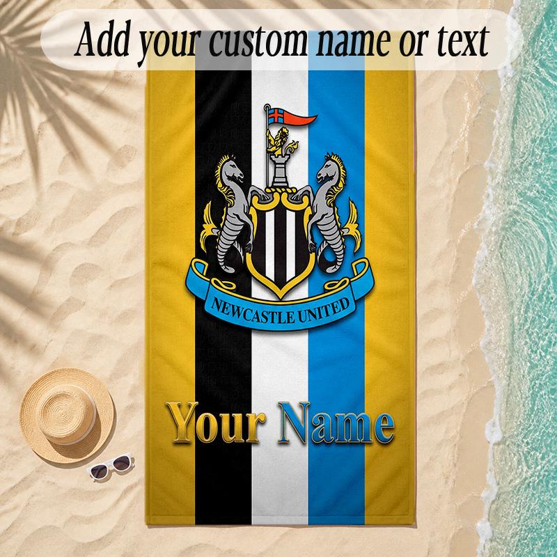 Plaj Havlusu Newcastle United FC Özel İsim Yazısı Kişiselleştirilmiş Yumuşak Havlu Plaj Havuzu İç Mekan Ev Dekorasyonu Hediye