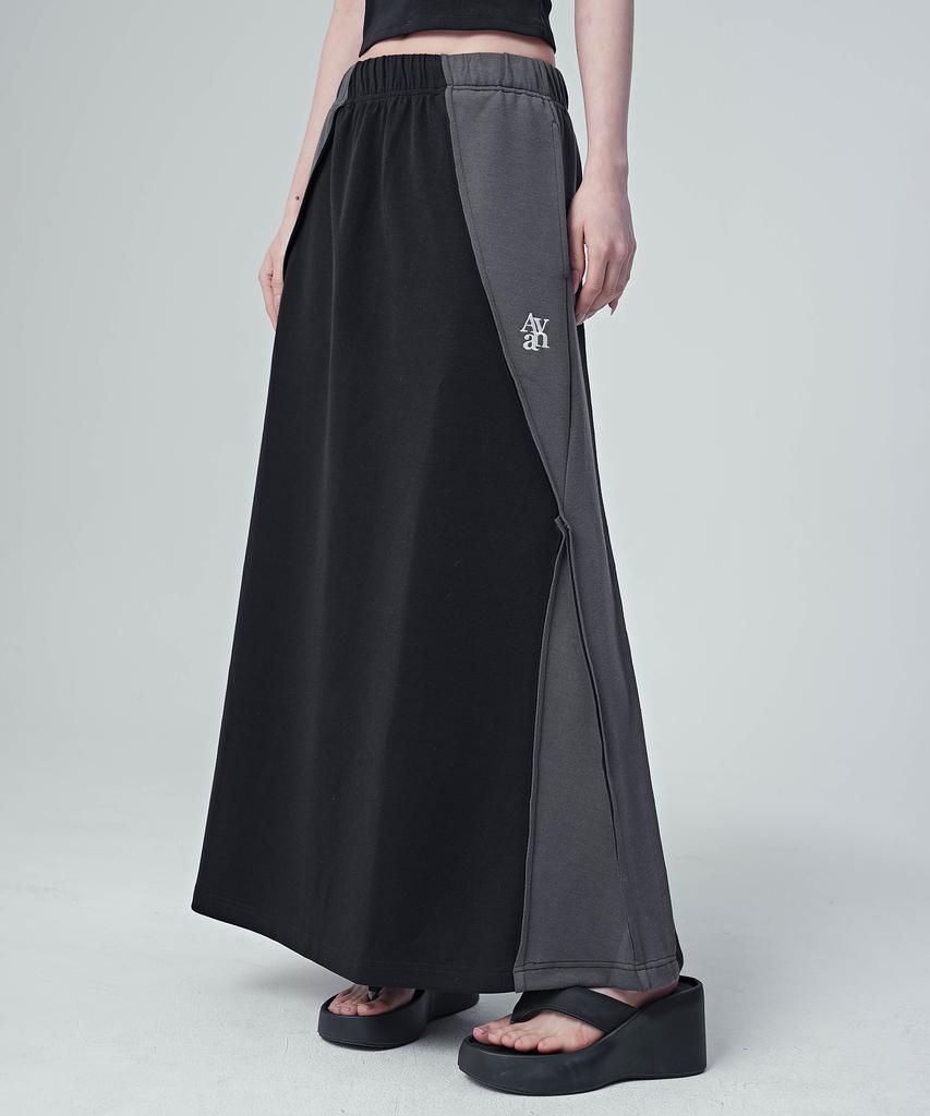 Urban Dress Optical Side Cross Flare Skirt_2 Colors